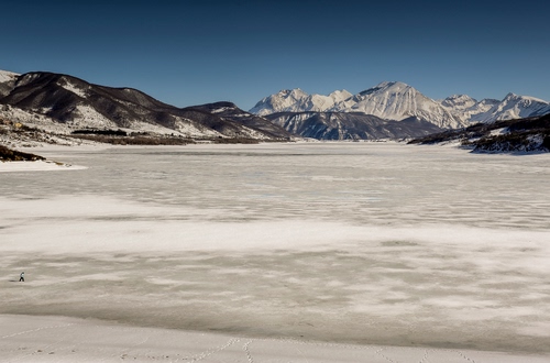 Immagine con neve, montagna, montagne, inverno, cielo, ghiacciaio, bianco, persona