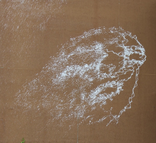 Immagine con bianco, astratto, disegno, marrone, schizzo, murales, sabbia