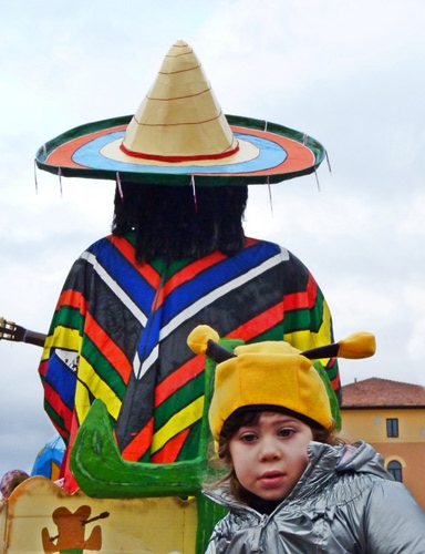 Immagine con cappello, bambino, sombrero, carnevale, colori, poncho, bambina, messicano, colore