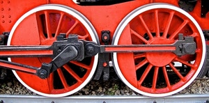 ruote, nero, rosso, raggi, treno, locomotiva, binario, ferro, sassi, freni, bianco, rotaia, cerchi, ruota, dettaglio