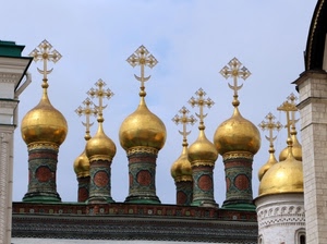 croci, cupole, chiesa, oro, cielo, dorate, simboli, dorato, rosso, ortodossa, religione