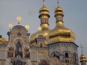 oro, cupole, chiesa, dipinti, croci, croce, cielo, cupola, giallo, figure, dorato