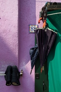 ombrelli, stivali, verde, viola, numero, scarpe, tenda, porta, rosa, muro