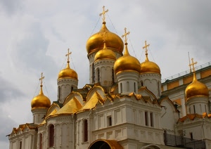 cupole, croci, chiesa, oro, finestre, dorato