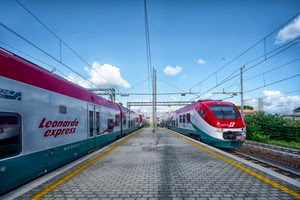 treni, stazione, binari, treno, fili, velocità, rosso, prospettiva, marciapiede, nome, ferrovia
