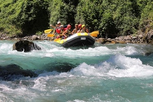 fiume, rapide, rafting, acqua, gommone, sport, remi, torrente