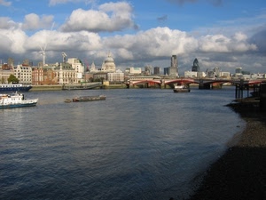 nuvole, fiume, ponte, città, barche, acqua, londra, panorama, tamigi