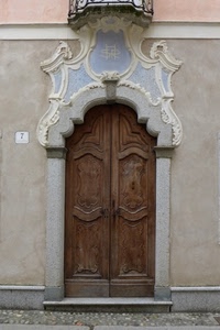 numero, legno, portone, porta, azzurro, decorazione, stile, balcone