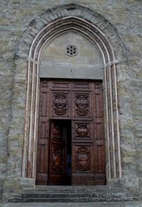 legno, portone, porta, gradini, arco, scalini, portale, rosone, scale, pietra, chiesa, intaglio