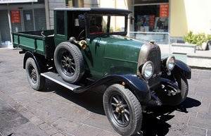 ruote, verde, epoca, fari, fanali, automobile, strada, macchina, autocarro, tromba, auto, cassone, vetrina, trombetta