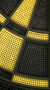 nero, giallo, fori, gioco, bicolore, geometrie, buchi