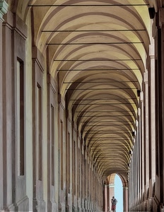 archi, prospettiva, portico, portici, colonne, persona, arcate, volte, tiranti