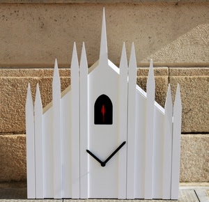 lancette, orologio, bianco, duomo, muro, legno, guglie, miniatura, chiesa, casa, nero, pietra, modellino, finestra, rosso, milano
