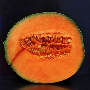 melone, semi, arancione, verde, frutto, polpa, arancio, metà, buccia