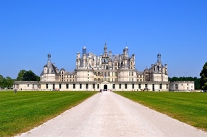 castello, prato, strada, torri, viale, finestre, cielo, cupole