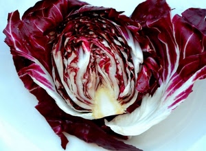 radicchio, insalata, rosso, verdura, bianco, foglie, cespo