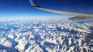montagne, ala, aereo, panorama, neve, volare, cielo, innevate