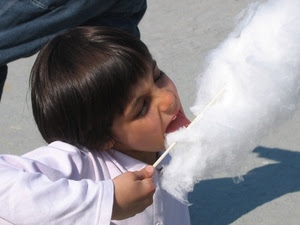 zucchero, bambino, bianco, filato, viso, dolce, mano, capelli