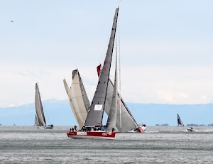 mare, vele, barche, acqua, cielo, regata, rosso, motoscafo, randa, alberi, navigare, spinnaker, nuvole, imbarcazioni, vento