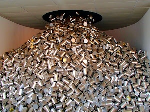 metallo, lattine, soffitto, alluminio, grigio, foro, nero, cumulo, barattoli, argento, tante, pattern, ferro