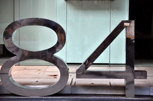 quattro, otto, ottantaquattro, numeri, numero, vetrina, cifre, metallo