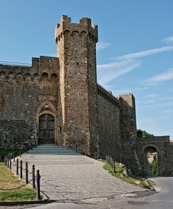 castello, torre, porta, cielo, mura, ingresso, strada, porte, merli, arco, torri