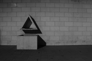 triangolo, bianconero, muro, ombra, ombre, mattoni, rettangolo, parete, geometria, geometrico