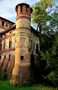 castello, torre, finestre, alberi, albero, merli, verde, medioevo, mattoni