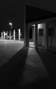 ombre, lampione, colonne, luce, bianconero, notte, ombra, nero, pilastri, luci, bianco