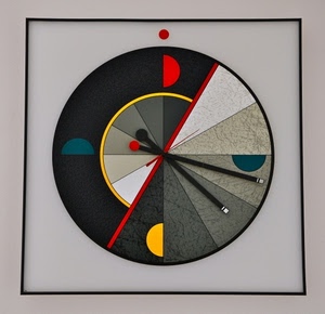 orologio, lancette, cerchio, quadrato, colori, rosso, ore, triangoli, spicchi