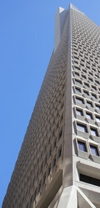 finestre, grattacielo, angolo, cielo, azzurro, palazzo, piani, grigio, vetri, prospettiva, cemento, alto