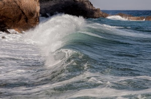 mare, onde, scogli, acqua, rocce, schiuma, bianco, azzurro, onda