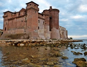 mare, castello, scogli, torri, sassi, cielo, torre, acqua, pietre, fortezza