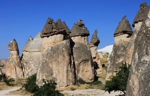 rocce, cielo, pietre, funghi, natura, montagna, sassi, camini, cappadocia, cappelli
