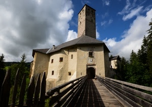 castello, ponte, torre, nuvole, alberi, legno, cielo, steccato, fortezza