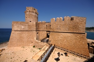 castello, torre, mare, merli, rocca, torrione, mura, ponte
