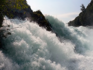 acqua, cielo, cascata, cascate, schiuma, alberi, fiume, verde, bianco, rapide, forza, piante