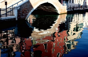 ponte, acqua, riflesso, venezia, riflessi, onde, arco, canale