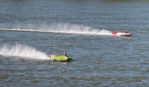 acqua, mare, scie, due, gara, verde, rosso, motoscafi, onde, scia, corsa, sport, bianco, caschi, barche, moto