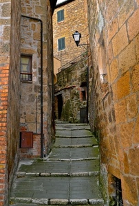 vicolo, lampione, scale, finestre, gradini, borgo, medioevo, scala, scorcio