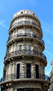 torre, finestre, porte, balconi, ringhiere, liberty, cielo, ringhiera