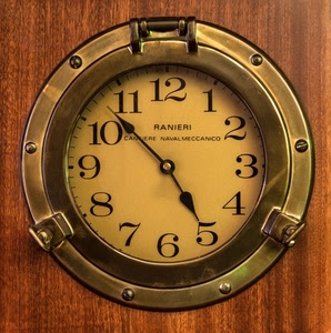 orologio, lancette, numeri, ore, oblò, ottone, legno, quadrante, viti