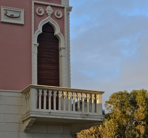 balcone, finestra, albero, persiana, cielo, gondola, alberi, porta, angolare, ringhiera