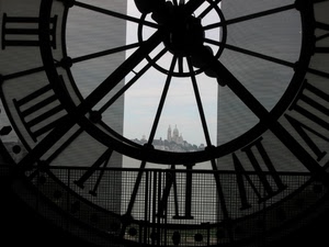 orologio, numeri, lancette, chiesa, romani, ore, controluce, campanile