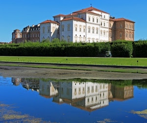 riflesso, acqua, siepe, castello, prato, fiume, verde, palazzo, cielo