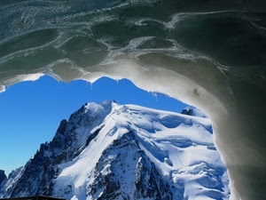 neve, ghiaccio, montagna, grotta, cielo, bianco, inverno, montagne