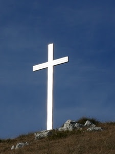 croce, cielo, bianco, sassi, pietre, erba, rocce, blu, azzurro, massi