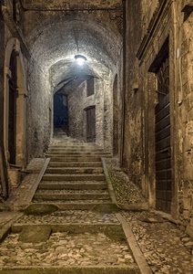 vicolo, porte, lampione, gradini, sassi, luce, archi, arco, scale, lampada, finestre, scalinata, notturno, scala, pietre, vicoli, scorcio, case, portoni, scalini, salita