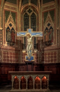 chiesa, croce, altare, crocifisso, cristo, affreschi, abside
