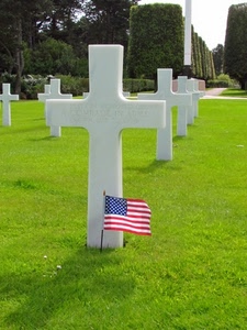 bandiera, croci, cimitero, prato, bianco, verde, croce, americano